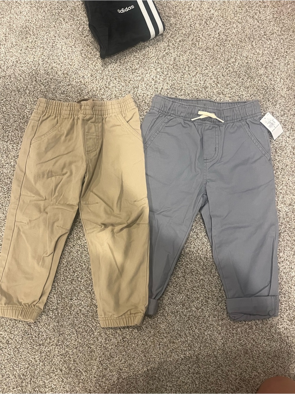Old Navy Khaki and Gray Elastic-Waist Joggers for Kids